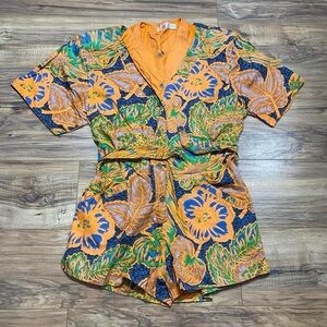 Women’s Vintage 70s Thai Line Bangkok Floral Romper